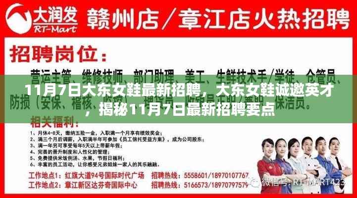 大东女鞋最新招聘揭秘,诚邀英才,11月7日招聘要点一览