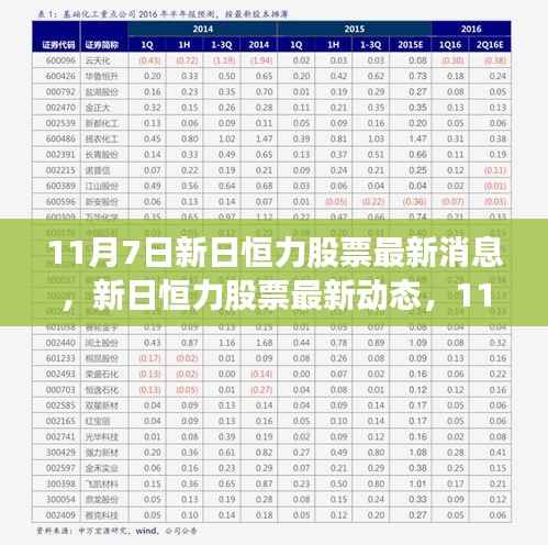 11月7日新日恒力股票最新动态及在特定领域的地位与影响深度解析