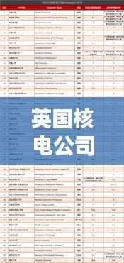英国核电公司排名揭秘，全球能源领域影响力不容小觑